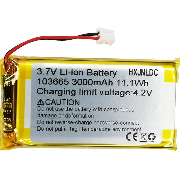 DC 3.7V 3000mAh 103665 Rechargeable Lithium Polymer Replacement y for DIY 3.7-5V Electronic Product, Mobile