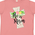 thumbnail image 4 of Inktastic He is Risen Cross with Script and Flowers Boys or Girls Toddler T-Shirt, 4 of 5