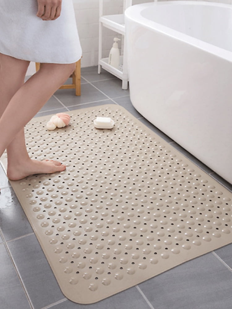 Morandi Super Absorbent Floor Mat,Silicone Quick Dry Bath Shower Non-Slip Rugs and Mats for Home Bathroom Floor Water Bath Mat (Brown, 15.7 x 23.6
