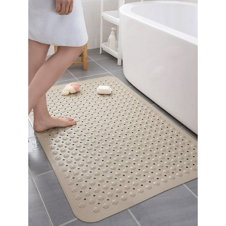 CreativeArrowy Silicone Mat Bathroom Non-slip Mat Shower Toilet Floor Mat  Door Anti-slip Silicone Mat With Water Hole And Suction Cup 