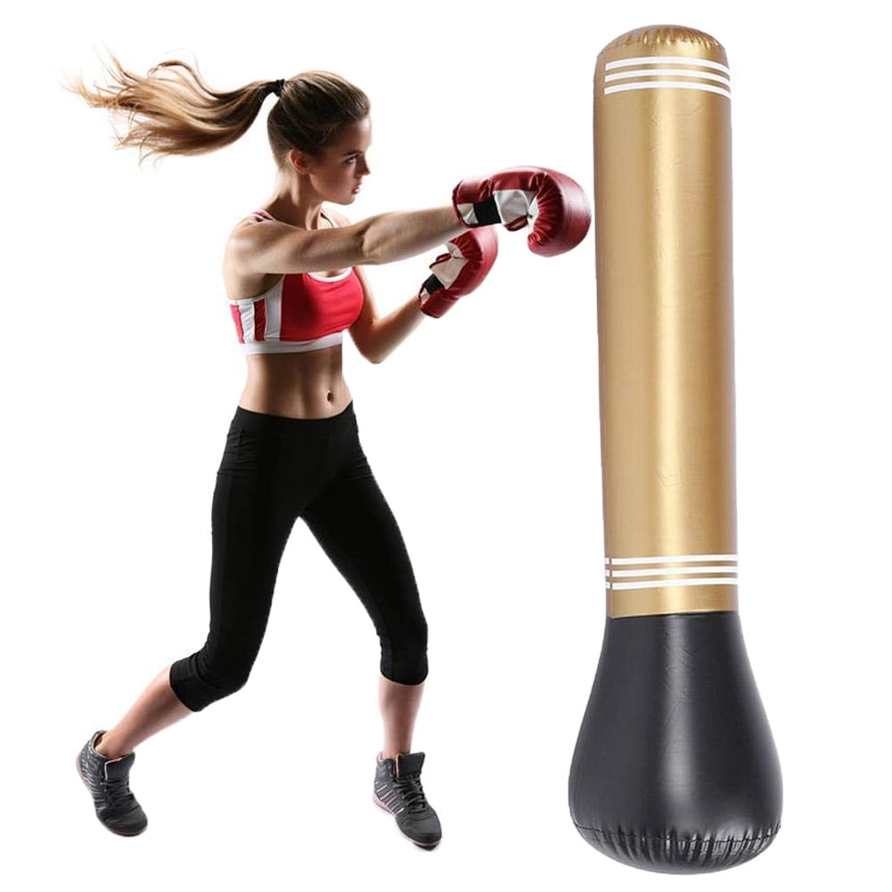 SPRING PARK 1.5m Inflatable Punching Bag for Kids and Adults, Bounce Back Boxing Bag Fitness Punching Bag for Karate Taekwondo Kick and Hits Training
