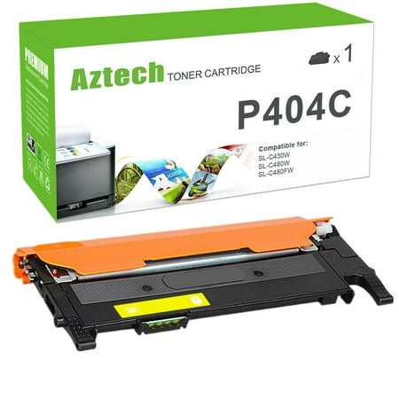 AAZTECH 1-Pack Compatible Toner Cartridge for Samsung CLT 404S CLT-Y404S Xpress C480FW C430W SL-C430W SL-C480FW SL-C480FN Printer Ink (Yellow)