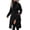 Black, variant on Women's Mid Length Wool Coat Double Breasted Trench Coat Long Sleeve Notched Lapel Overcoat with Belt Fall Winter Outerwear