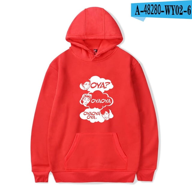 Haikyu!! Sudaderas con capucha de Anime, chaqueta informal para niños y adultos, tallas para niños, jersey de Cosplay Hinata Shoyo, Jersey UnisexB rojo5XL Deng Xun unisex