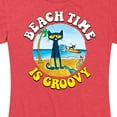 thumbnail image 3 of Pete The Cat - Beach Time Is Groovy - Women's Short Sleeve Graphic T-Shirt, 3 of 6