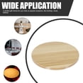 thumbnail image 4 of BESTYASH Table à Manger Plateau Rotatif Lot de 1 Kaki Rond Bois Naturel, 4 of 5