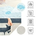 thumbnail image 3 of Yayeee Bath Rugs for Bathroom Floor Non Slip Non Skid Set of 2 Soft Absorbent Dark Sharks Pattern Machine Washable Mats, 3 of 5