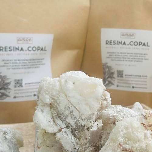 Copal Incense from México 100% Pure Natural Organic White Mayan Copal Rocks 3.5 Ounces / 100GRS. to Preserve The Aroma Comes in Pieces.$$Home Decor, Kitchen, & Other