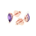 thumbnail image 2 of Clara Pucci 1Ct Alexandrite Marquise Cut VVS1 Screw Back Stud 18k Solid hypoallergenic Gold Designer Earrings For June, 2 of 7