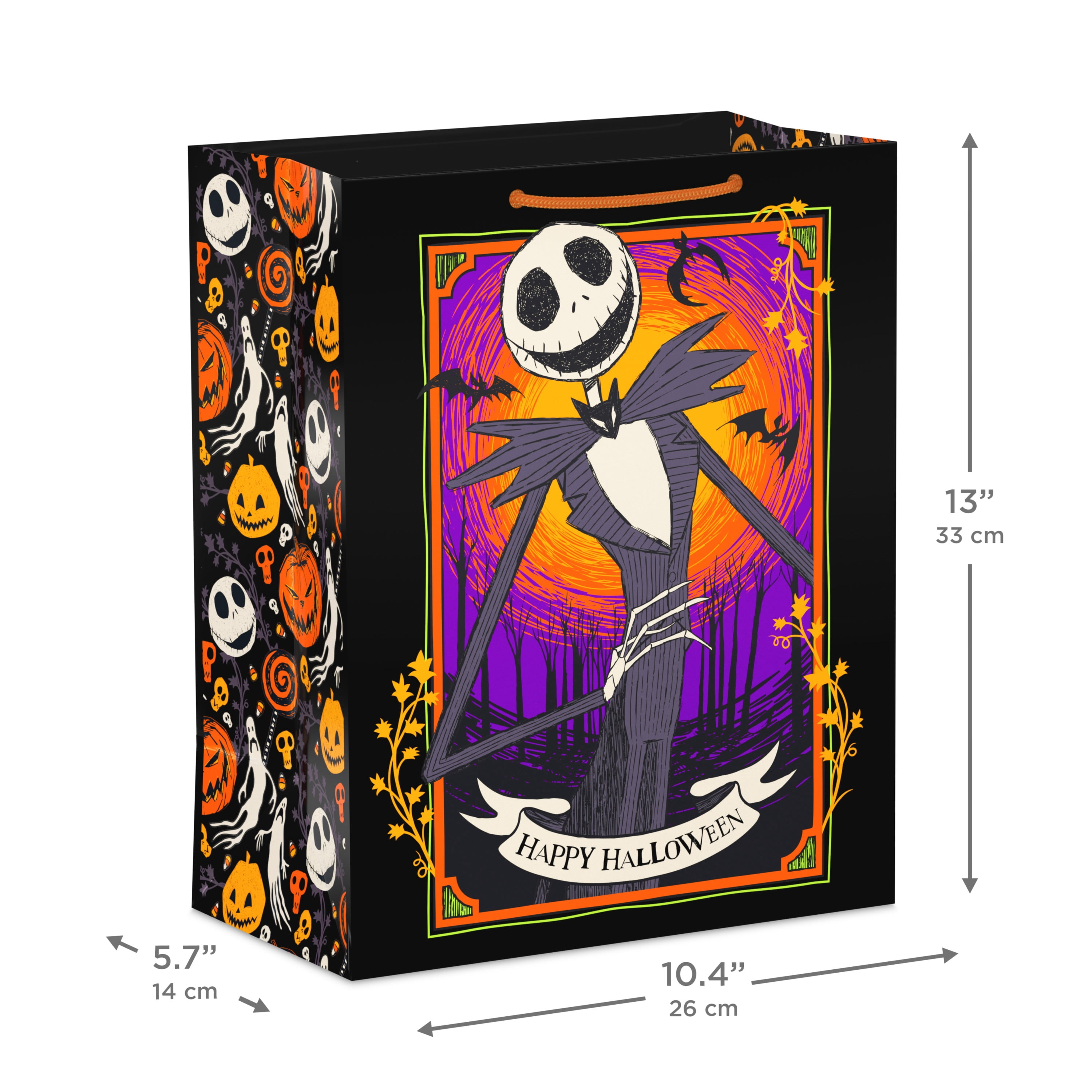 Hallmark Nightmare Before Christmas Large Halloween Gift Bag(Jack), 1 Count