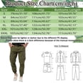 thumbnail image 3 of Wefuesd Cargo Pants For Men Male All Matching Tooling Multi Pocket Button Solid Color Trousers Cargo Pants Grey 3XL, 3 of 7