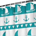 thumbnail image 5 of Sailboat Anchor Coastal Shower Curtain 72x84, Water-Resistant Chun Yafang Fabric with Hooks, Easy to Clean, Ideal for Nautical Decor in Bathrooms of All Sizes, 5 of 5