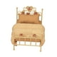thumbnail image 5 of Cama de casa de muñecas a escala 1/12, accesorios de hierro tallado para casa de muñecas, accesorios de fotografía para dormitorio Blanco, 5 of 9