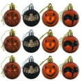 thumbnail image 3 of YOHAVEN Halloween Decorations 12 Pack Shatterproof Ornaments 2.4", Hanging Ghost Ball Baubles for Ceiling Tree Haunted House Holiday Party Festival Decor, 3 of 8