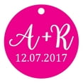 thumbnail image 1 of 100 Pcs Ronds Personnalisés Tags Initiale Cadeau de Mariage Papier Tags, 1 of 1