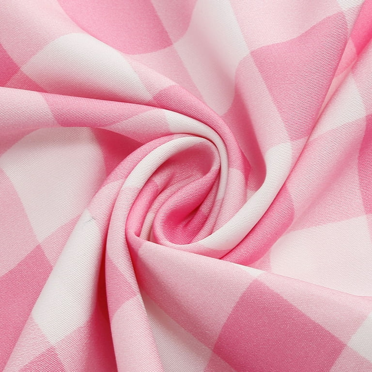 Vintage Christmas Pink Plaid Fabric