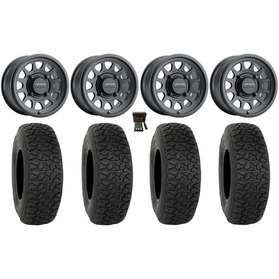 Method 414 15" Wheels Black  38mm 35" DX440 Tires Sportsman RZR Ranger