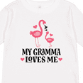 thumbnail image 4 of Inktastic Gramma Loves Me Girl Flamingo Girls Long Sleeve Toddler T-Shirt, 4 of 5