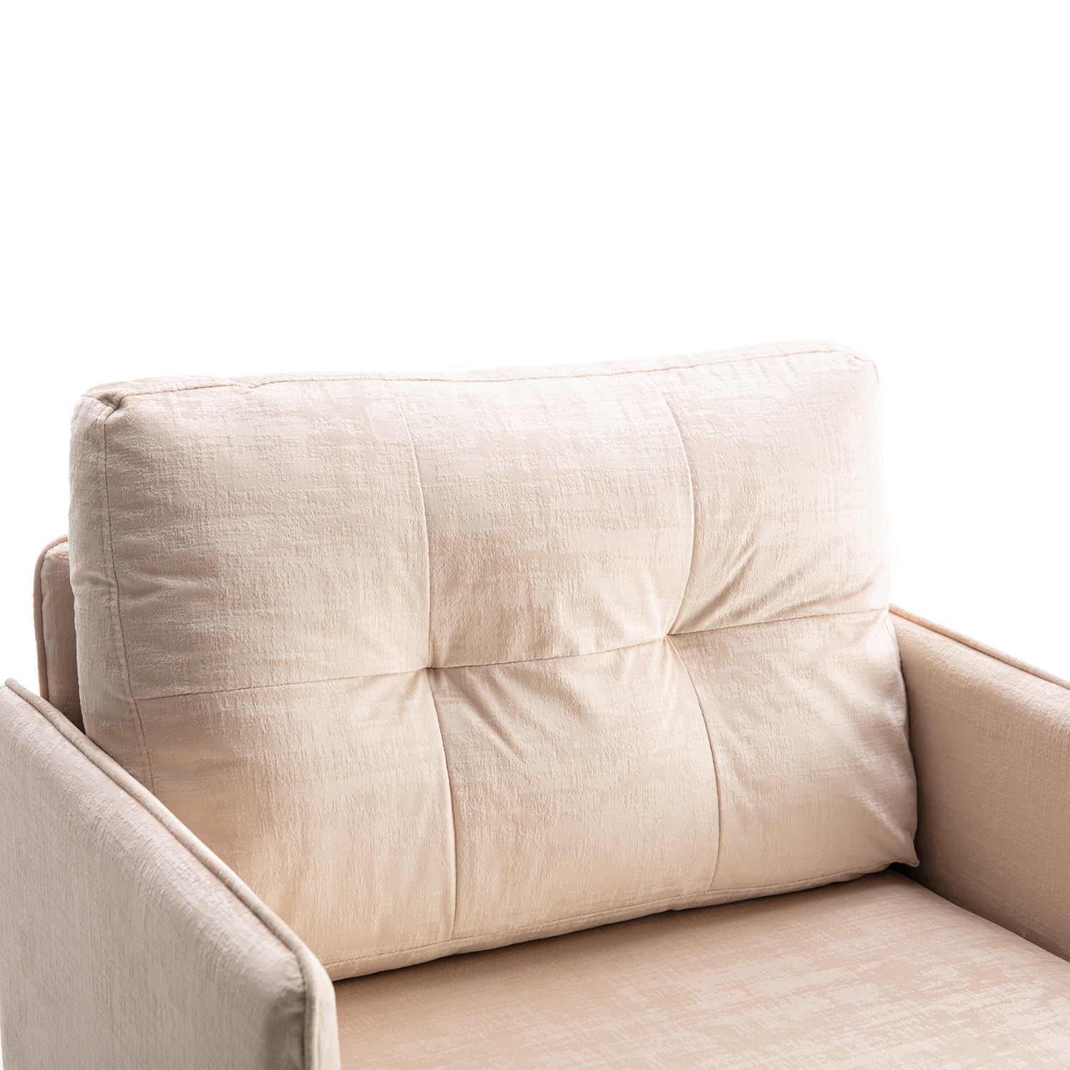 Kepooman Contemporary Lounge Chair, Leisure Sofa Chair with Armrests for Living Room, Bedroom, White Kepooman Contemporary Lounge Chair, Leisure Sofa Chair with Armrests for Living Room, Bedroom, White