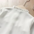 thumbnail image 6 of TEAJOPSUU Girls Lace Shirt Button Down Blouse Ruffle Long Sleeve Peter Pan Collar Shirt Casual Fall Fashion Tops J-White, 6 of 8