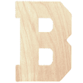 thumbnail image 1 of Krafty Supply - 12" Tall Birch Letter B | 1/4" Birch Plywood |Collegiate|Wooden Letter|Craft Alphabet Initials, 1 of 4