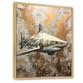 thumbnail image 2 of Designart "Beige Hued Shark Essence II" Shark Floater Framed Canvas Prints, 2 of 5