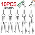 thumbnail image 2 of 10-1 Pcs Multifunction Bow Divider Spring Compasses Engineering Compasses Drawing Tool Metal Geometry Compass Bow Divider 5 Pcs, 2 of 6