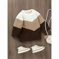 thumbnail image 4 of GXFC Baby Sweaters for Boys Girls 6M 1T 2T 3T Kids Long Sleeve Contrast Color Knit Pullovers Tops Casual Fall Knitwear Clothes for Toddler, 4 of 8