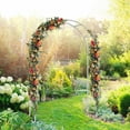 thumbnail image 4 of IAJXWI Metal Garden Arch Trellis for Wedding Party Decoration , Arched Arbor Flower Plant Support Frame Stand, 7.9'H x 4.6'L x 1.25'W, White, 4 of 12