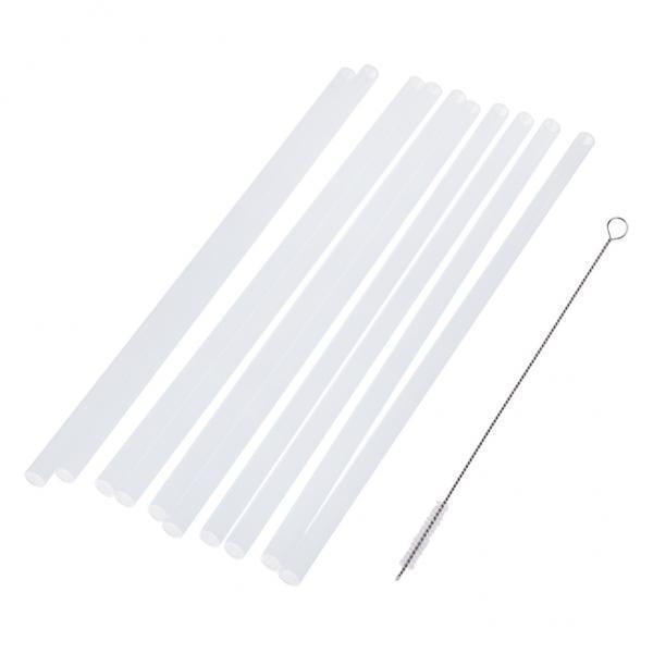 Pajitas de plástico duro reutilizables Sunnimix 20 piezas con Cepillo de limpieza