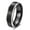 Silver-Black, variant on Unisex Tungsten Steel Matte 6MM Two-Tone Ring Polished Edge Couple Wedding Band Jewelry Gold-Black Size 12