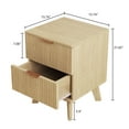 thumbnail image 3 of YOCWO Fluted Nightstand for Bedroom Set of 2 , Wood Bedside Table Set of 2 with Drawers, Beige, 3 of 5