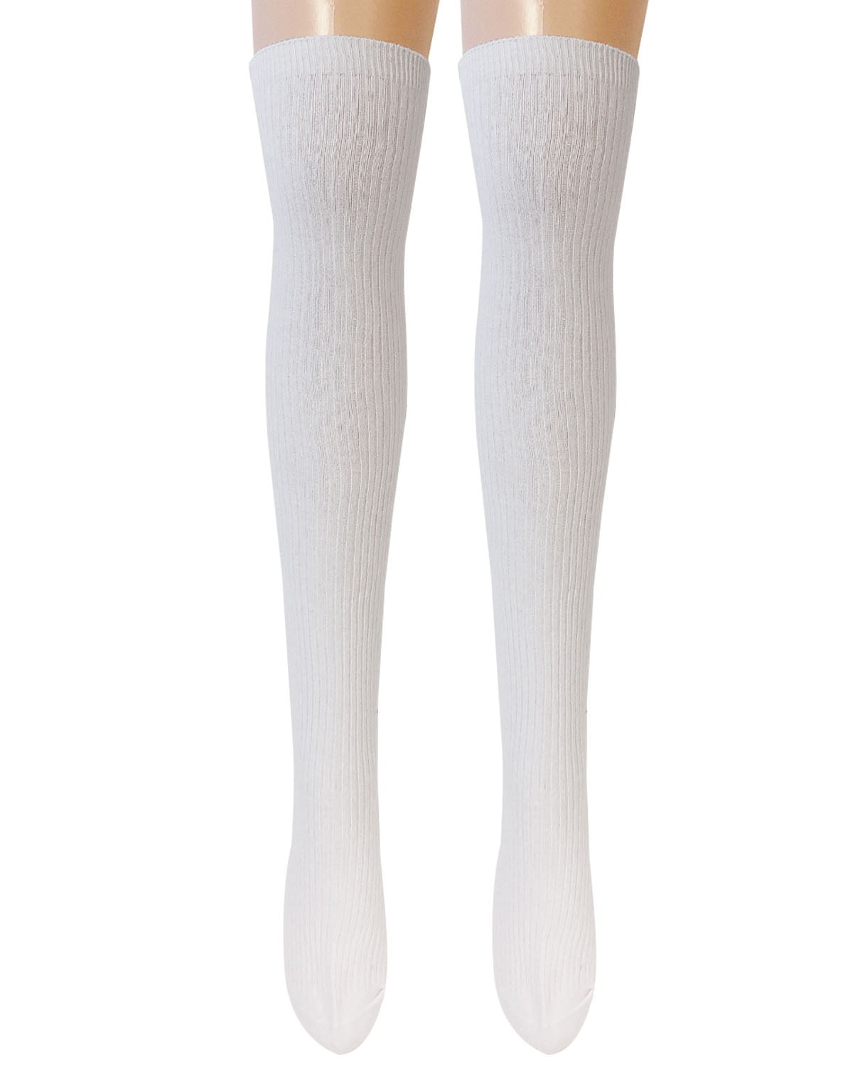 Wrapables® Women's Ribbed Knee High Boot Socks, White - Walmart.com