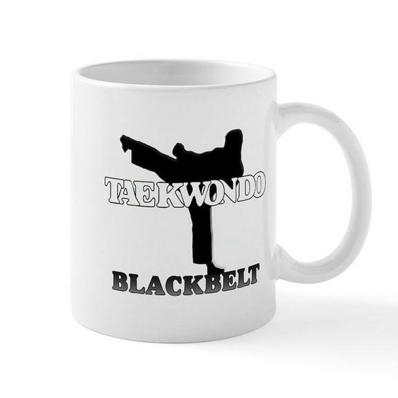 CafePress - Taekwondo Black Belt Mug - 11 oz Ceramic Mug - Novelty Coffee Tea Cup