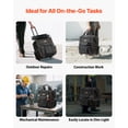 thumbnail image 6 of VEVOR Rolling Tool Bag, 110 lbs Load Capacity, 25 Pockets Heavy Duty Roller Tool Bag on Wheels, Adjustable Telescoping Handle & Stable Base, Toolbag Organizers with Wheels for Construction, Mechanic, 6 of 9