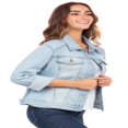 thumbnail image 3 of SKYLINEWEARS Women Denim Jacket Button UP Long Sleeve Ladies Stretch Trucker Jean Jackets, 3 of 6