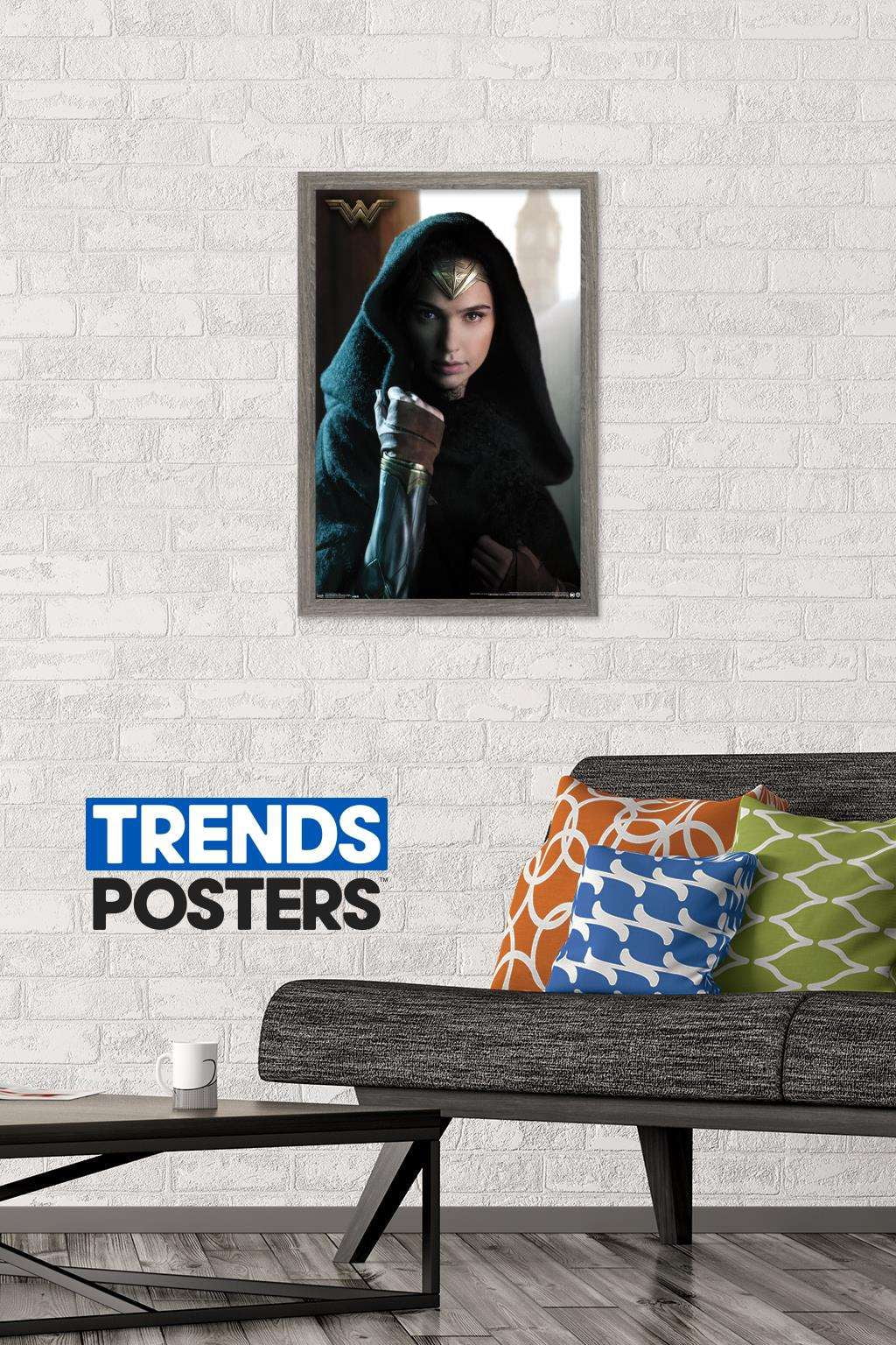 DC Comics Movie - Wonder Woman - Cloak Wall Poster, 14.725" x 22.375", Framed