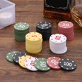 thumbnail image 2 of Necvior 100Pcs Casino Poker Chip Roulettes Game Bingo Chip Counting Counter Poker Chip, 2 of 10