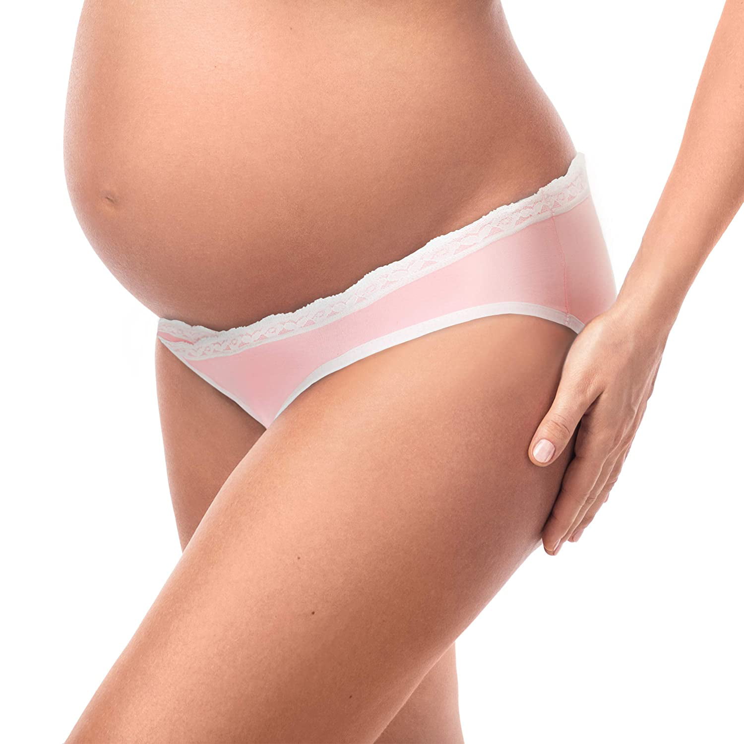 Emprella Maternity Underwear Under Bump, 5 Pack Women Cotton Pregnancy  Postpartum Panties - L 