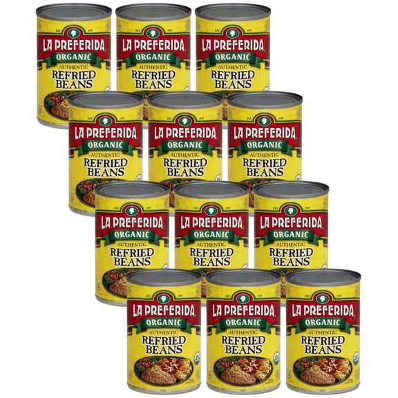 La Preferida - Bean Refried Authentic Organic - 15 Oz, Case of 12