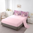 thumbnail image 5 of Homewish Cherry Blossom 7-Piece Twin Bedding Sets,Cute Pet Cat Bedding Comforter Set,Pink Sakura Sheet Sets For Girl,Luxury Bedroom Decor Reversible, 5 of 8