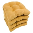 thumbnail image 1 of Coussins de Chaise Capitonnés en Microsuède Uni en Forme de U de 16 Po (Ensemble de 4), 1 of 2