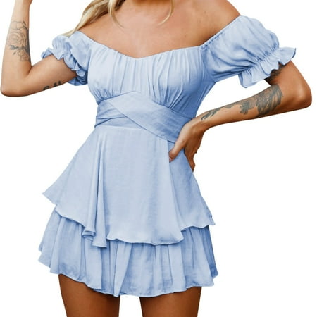 

Womens Solid Color Fashion Sexy Casual Collar Leaf Sleeve Casual Jumpsuit Sequins Romper