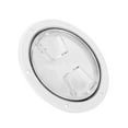 Boat Deck Access Hatch TransparentCover White Round ABS Plate for RV