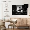 thumbnail image 5 of Elephant Stock Iconic Manhattan Bridge Wall Art - Horizontal Canvas Wall Art - Living Room Wall Decor - Architecture Canvas - Black And White Decor - 12" x 8", 5 of 8