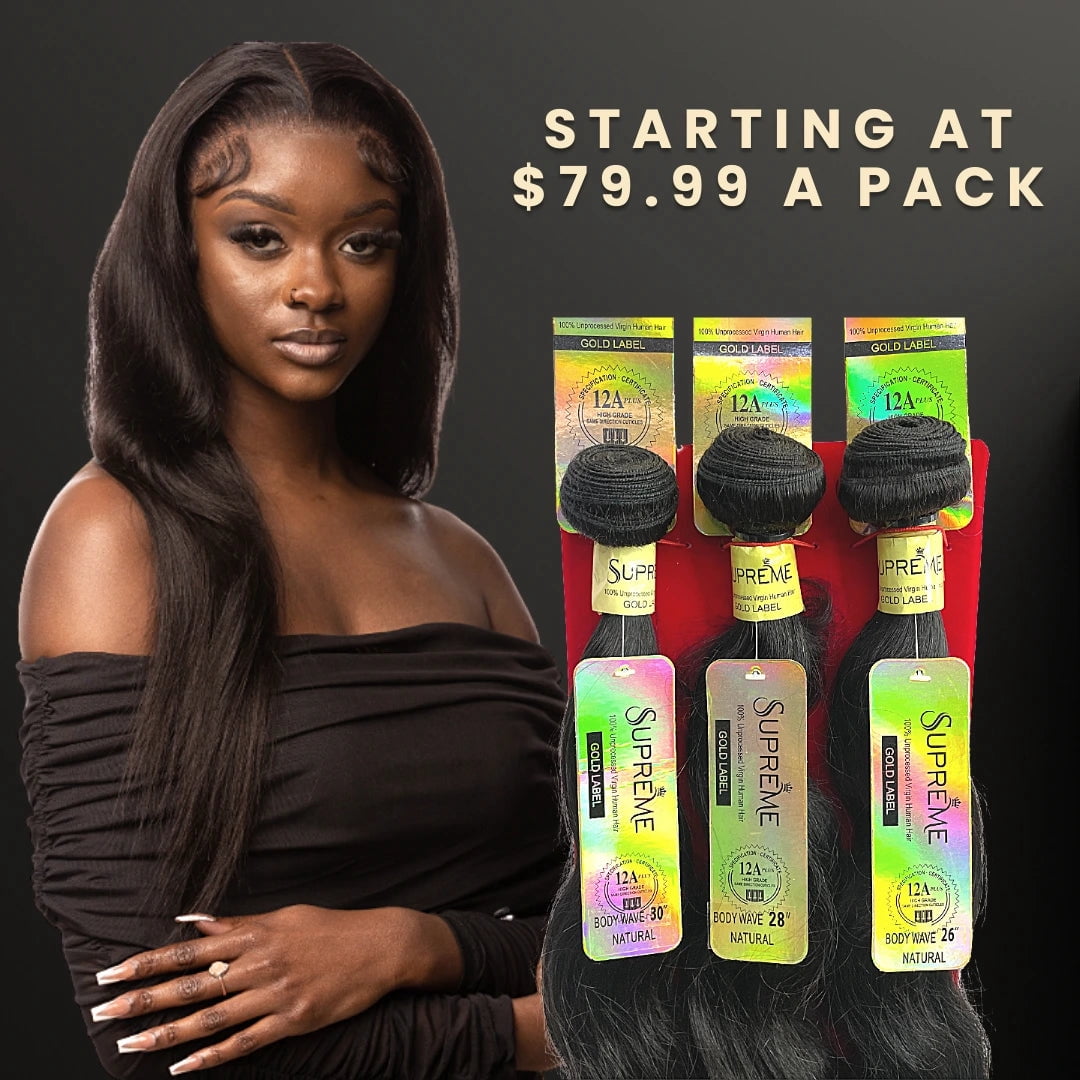 Supreme Hair  Beauty 100% Unprocessed Virgin Human Hair Bundle Deal Solution- BODY WAVE Natural