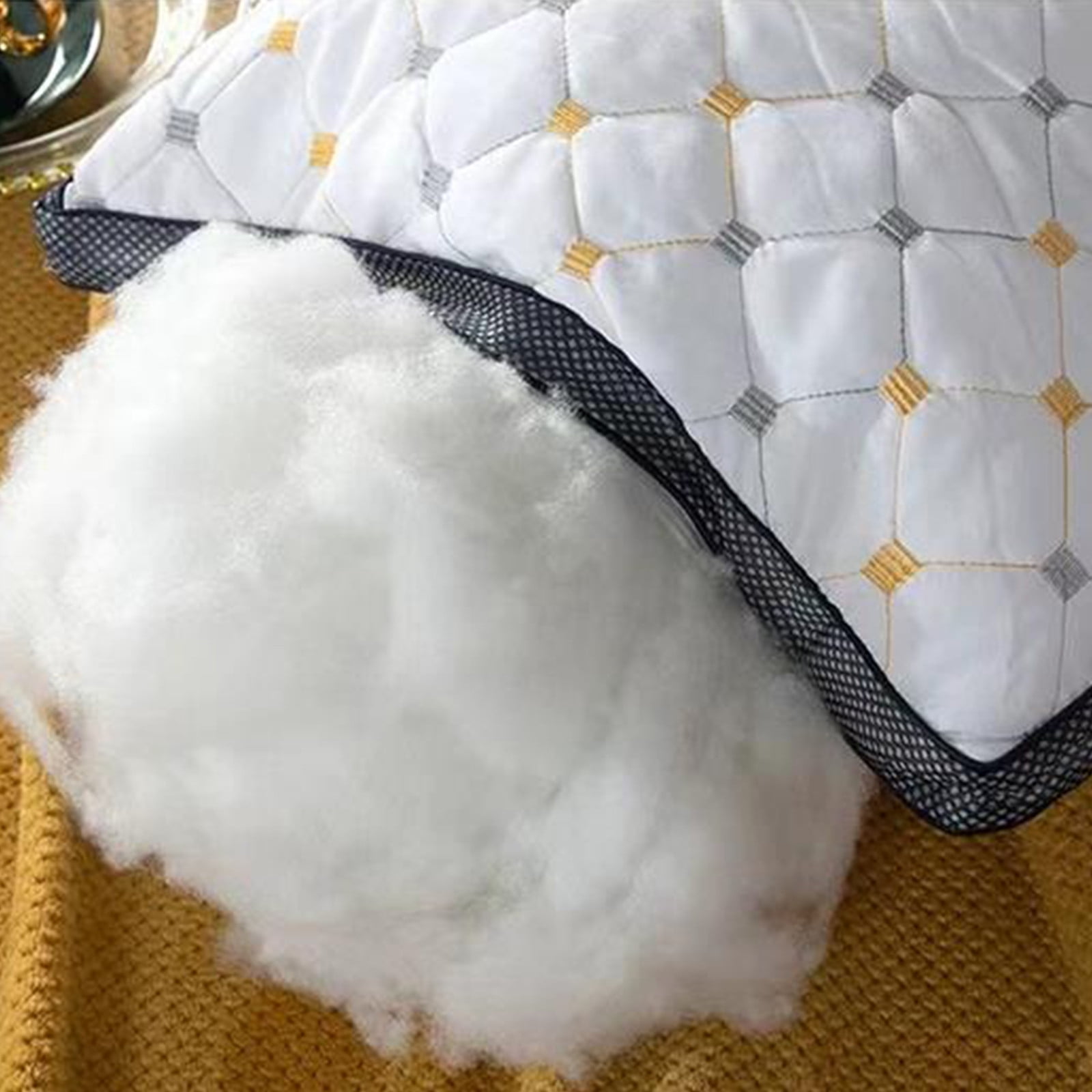 AuroraX White Decorative Bed Pillow Medium Soft Cooling Single Huge Overfilled Queen Bed Pillow for Side and Back Sleep Standard Bed Pillow Decor Gift for Women