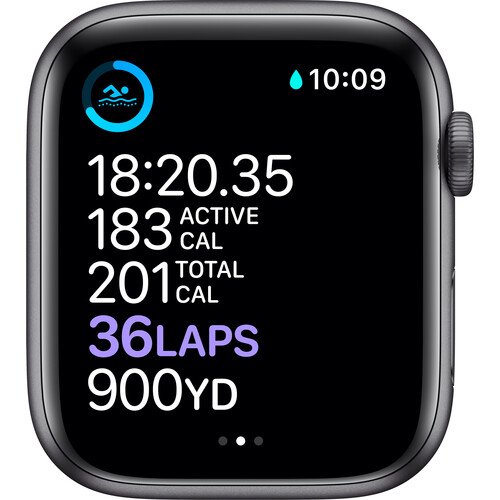 AppleWatch Series 6 (GPS, 44mm) - Space Gray Aluminum Case with