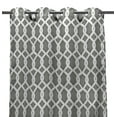 thumbnail image 4 of Jordan Manufacturing 54" x 84" Cayo Gray Lattice Grommet Semi-sheer Outdoor Curtain Panel (2 Pack), 4 of 8