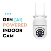 Hawkray AI Intelligent Surveillance Camera - 911 Alarm Easy Install Quick Setup Full Color Night Vision Two Way Audio Motion Detection Security System